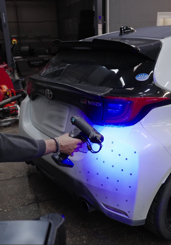 3D-сканирование кузова Toyota GR Yaris для моделирования элементов бампера