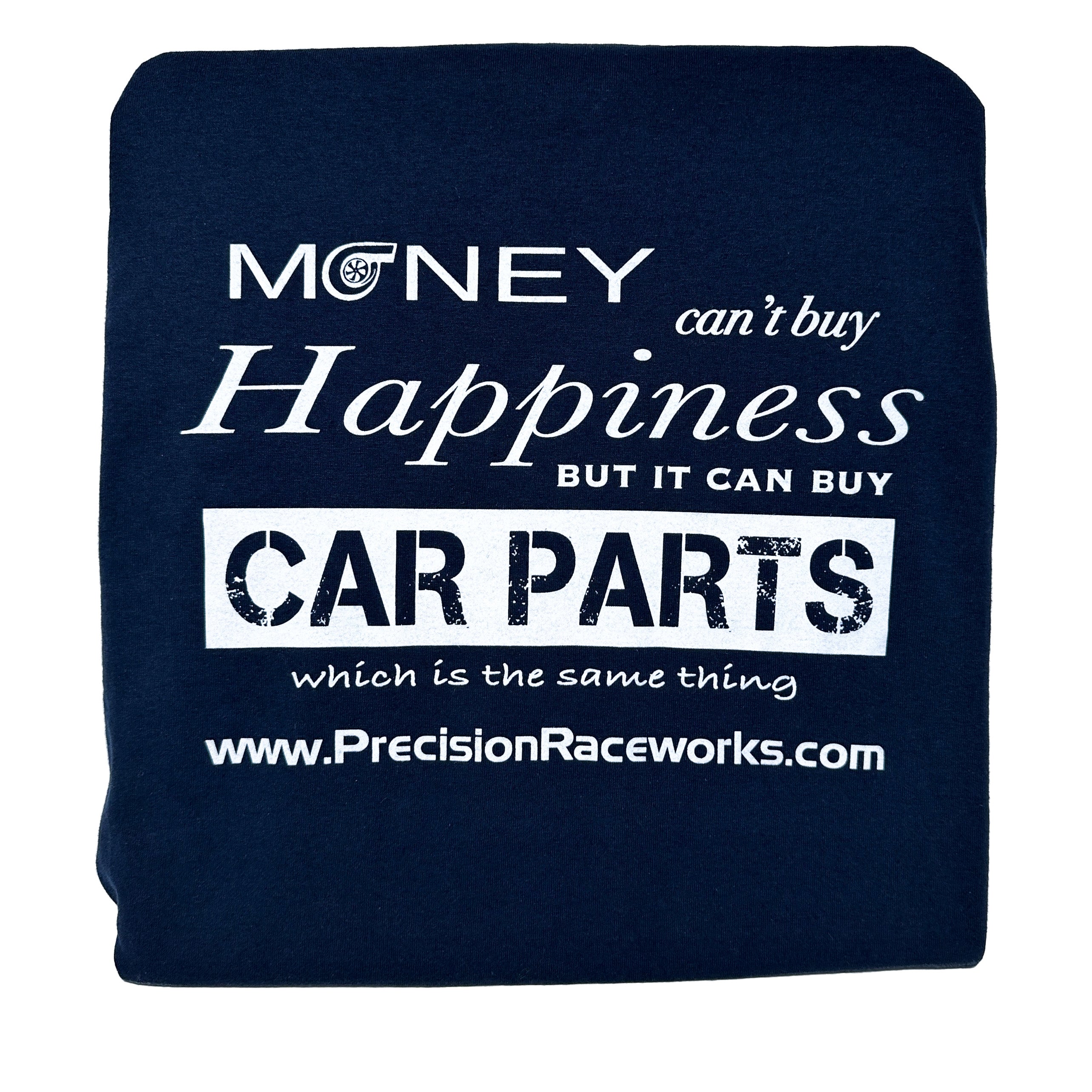 Precision Raceworks T-Shirt - Money Can't Buy Happiness - Lime / X-Large