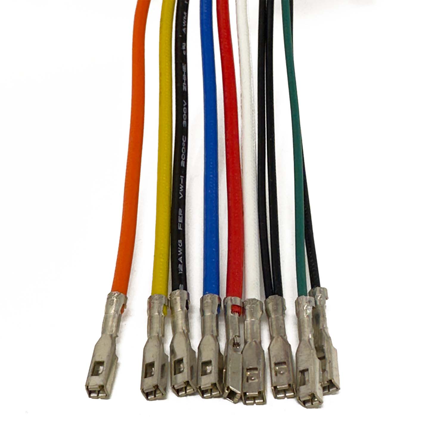 Wire with Terminals for 90 Degree 6 Pin Bulkhead - Blue / 12 Gauge