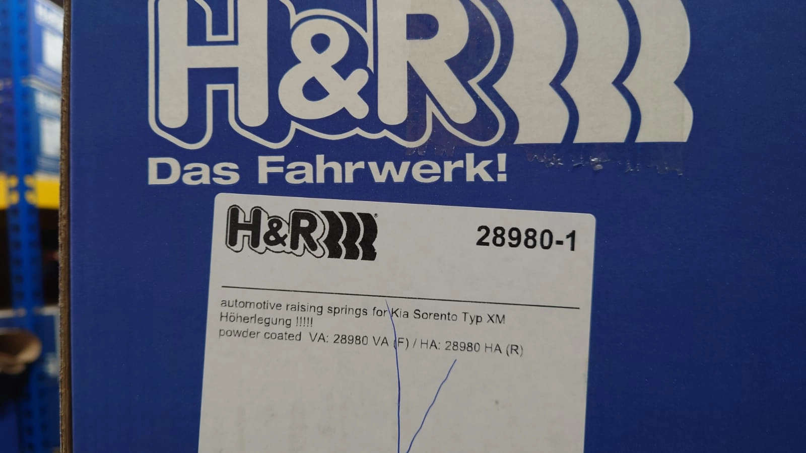 H&R 28980-1 Пружины с завышением (с лифтом) +25мм для KIA Sorento XM