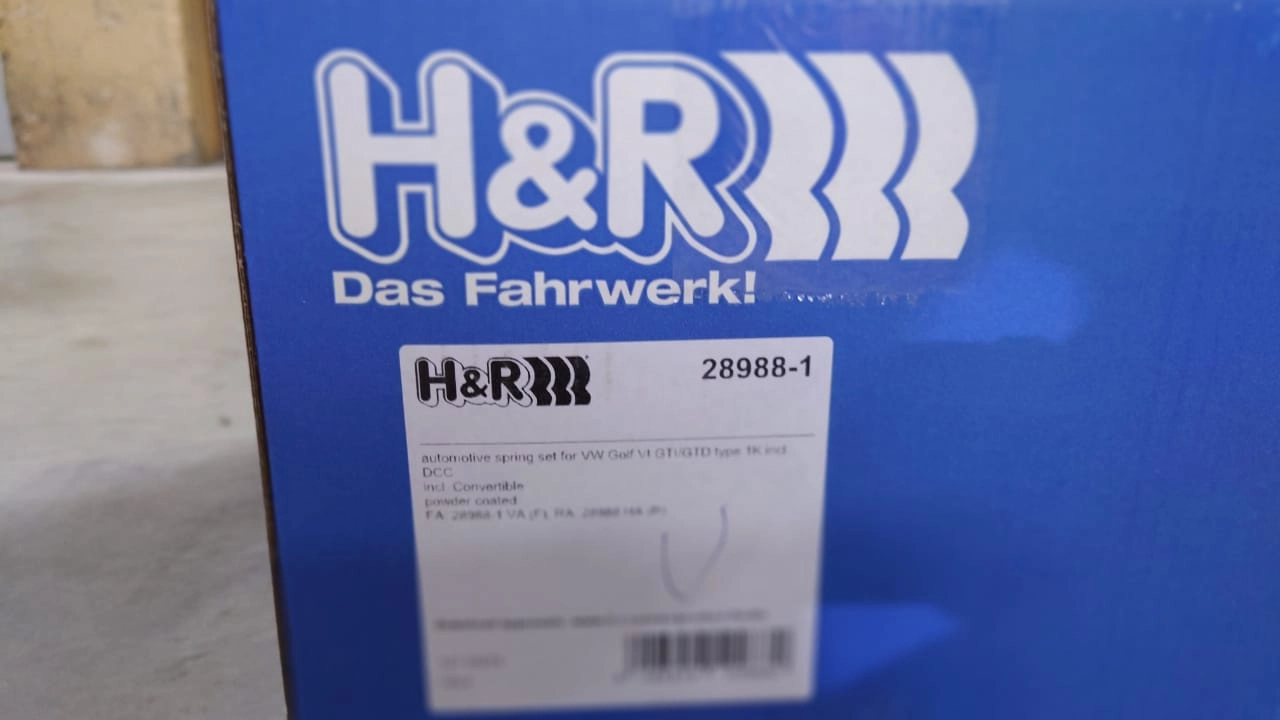 H&R 28988-1 Пружины с занижением VW Golf 6 GTI