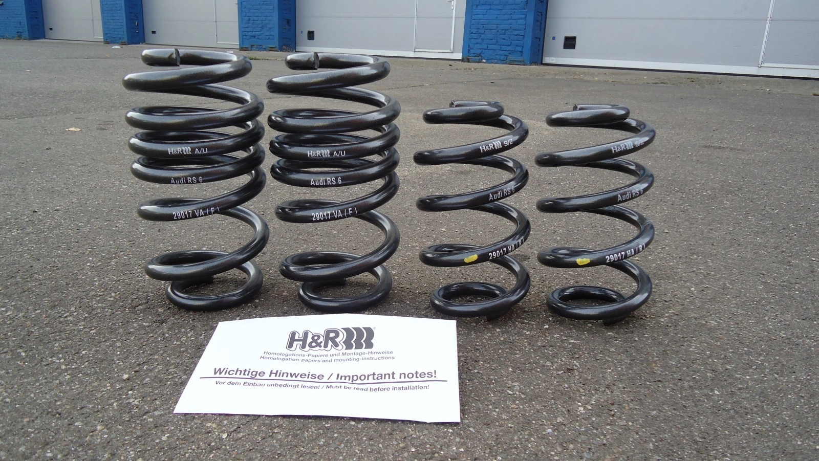 H&R 29017-2 Пружины с занижением Audi RS6 (C6)