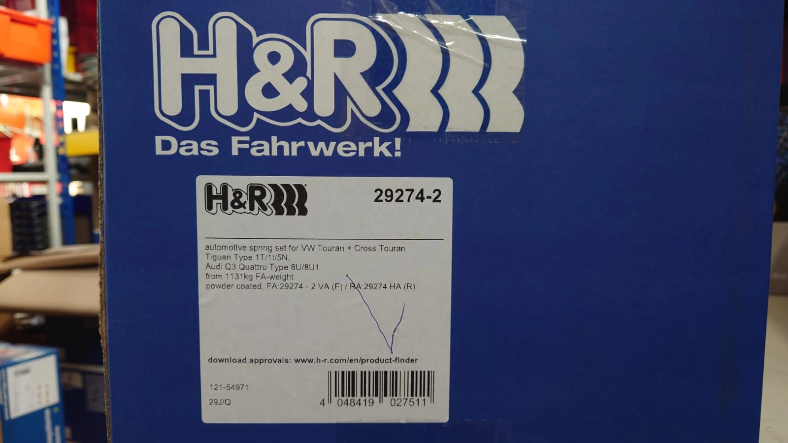 H&R 29274-2 Пружины с занижением для VW Tiguan I, Audi Q3 8U