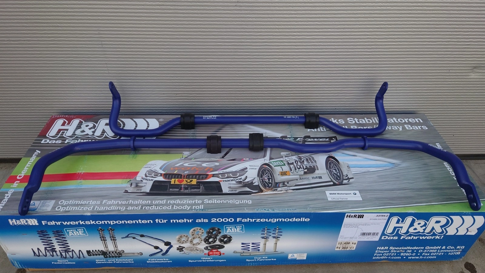 H&R Anti-Roll-Bars 33784-5 Стабилизаторы поперечной устойчивости для VW Tiguan 2 / Skoda Kodiaq / VW Passat 4WD (B8) / Skoda Superb 4WD