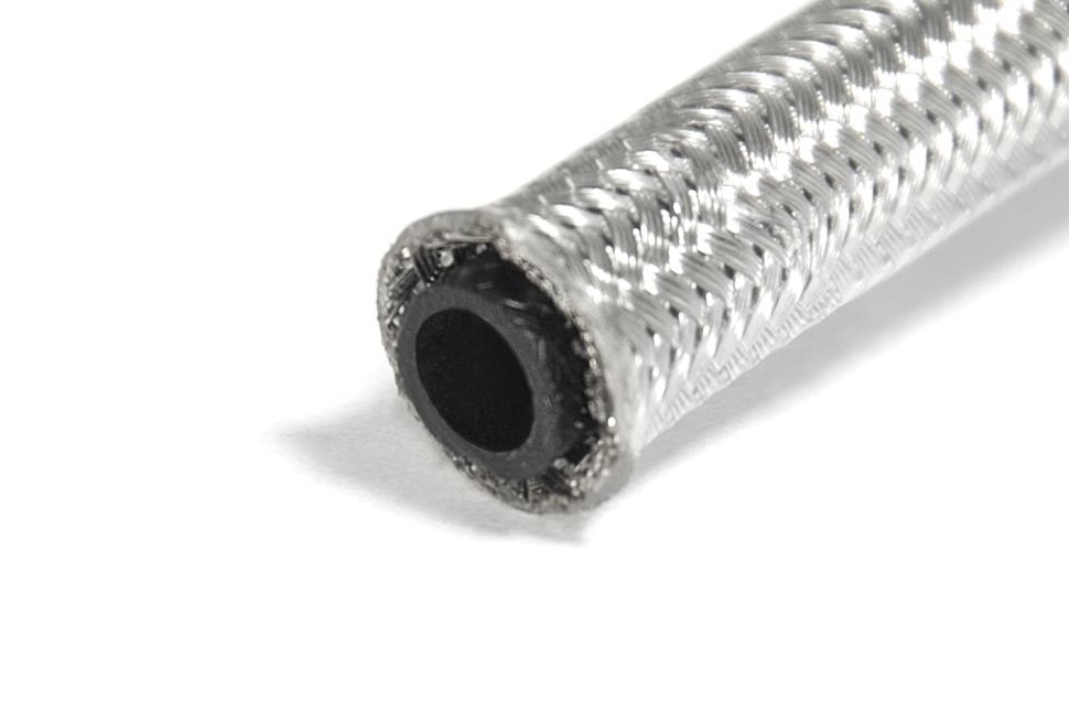 Армированный шланг AN-04/D-04, 600 серия Teflon, прозрачная силиконовая оплетка, 600-04CL Goodridge