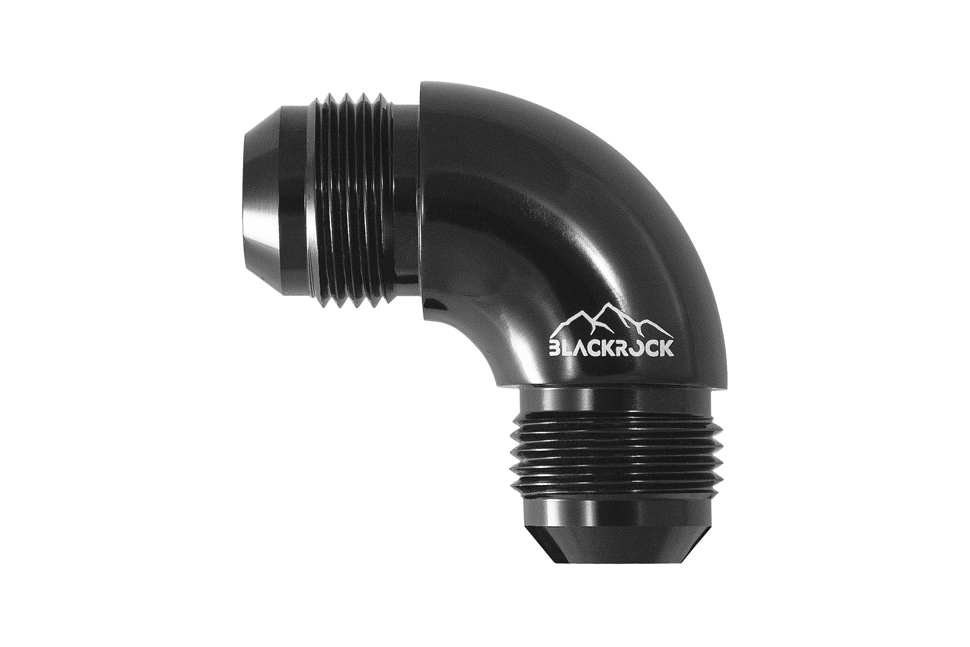 Адаптер П AN10 - П AN10, 90°, алюминий, Full Flow серия, BLACKROCK LAB, AN827-10BK