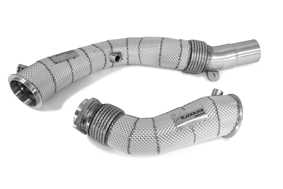 Приемные трубы (даунпайпы) HeatShield Catless BMW-DP-0081 BlackRock BMW S55 M2Comp/M3/M4 F80/F82/F87