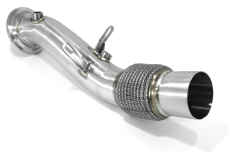 Приемная труба (даунпайп) BMW-DP-0348 BlackRock Lab BMW B48 2014->; F30 320i, 330i; G20 320i; 330i;