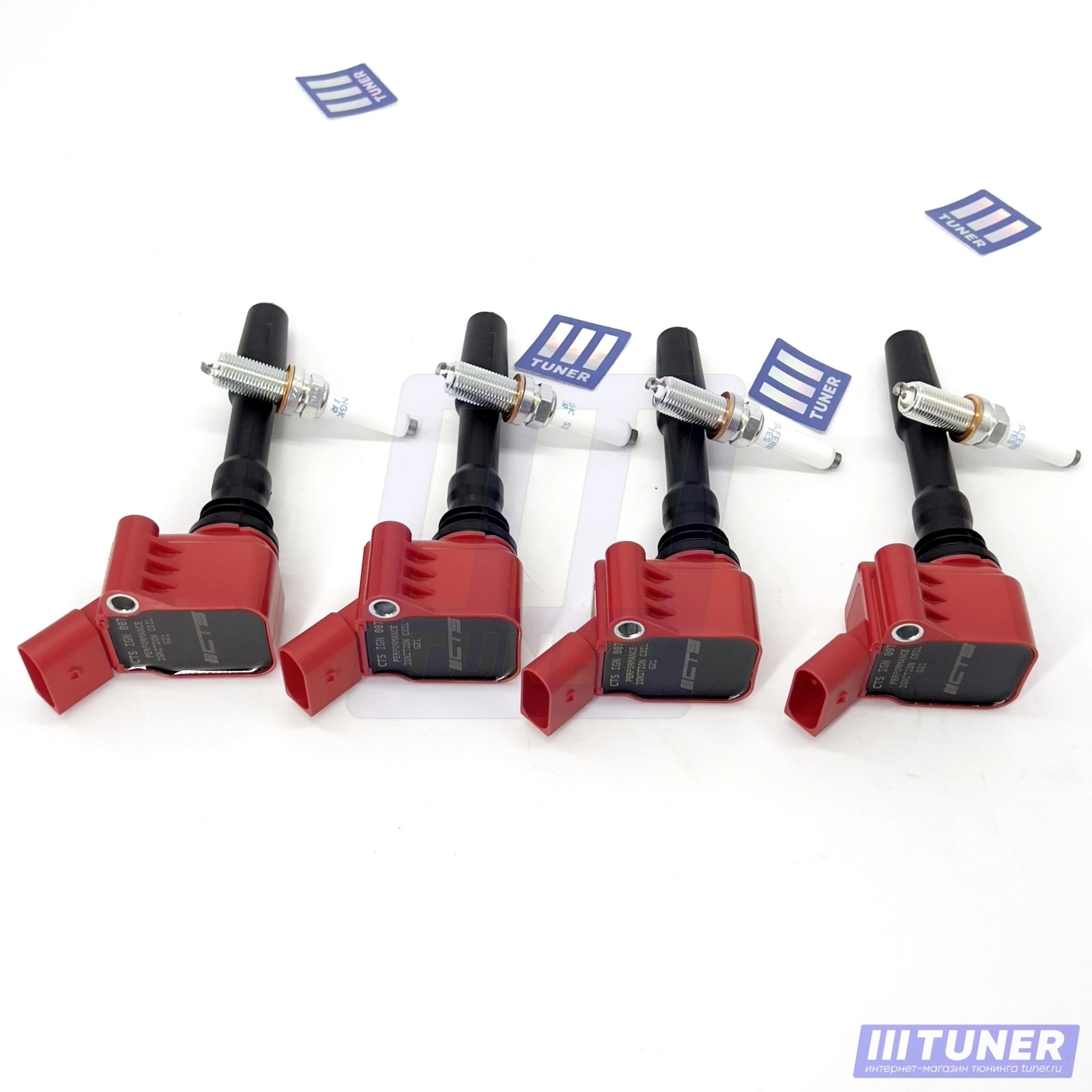 TUNER Комплект высокопроизводительных катушек CTS Turbo и свечей зажигания NGK (RS6) (4 шт.)