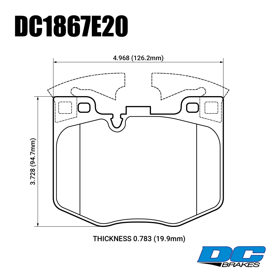 Колодки тормозные DC1867E20 DC brakes RT.2, перед BMW 5 G30, 6 G32GT, X3 G01, X4 G02, 7 G11