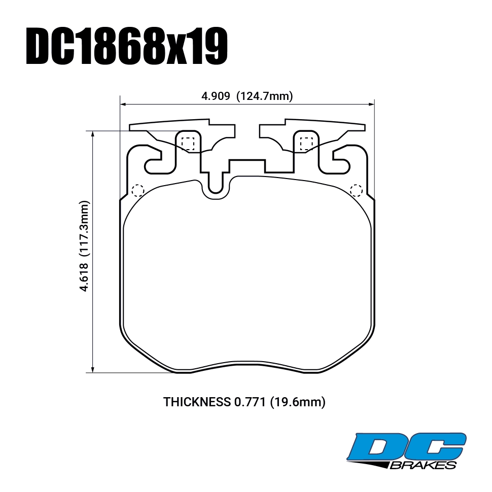 Колодки тормозные DC1868P19 DC brakes Street STR.S+, перед BMW X5 G05; 3 G20, 5 G30, M Performance