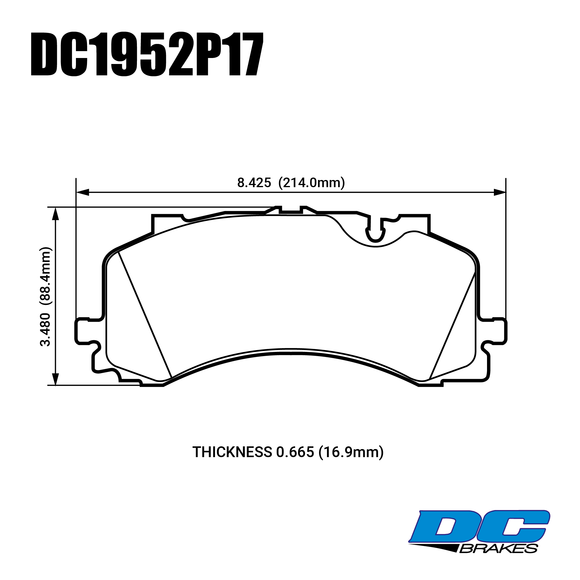 Колодки тормозные DC1952P17 DC Brakes Street STR.S+ перед A6 4A; A7 4K; A8; Q7 4MB; Q8 Akebono 400mm