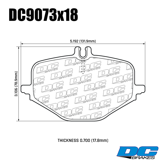 Колодки тормозные DC2239E18 DC Brakes RT.2 задние MERCEDES AMG G63 W463, AMG GLE 63