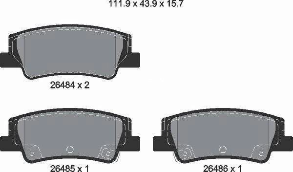 Колодки тормозные DC2299P15 DC Brakes Street STR.S+, задние HYUNDAI SONATA; TUCSON; KIA K5, SPORTAGE