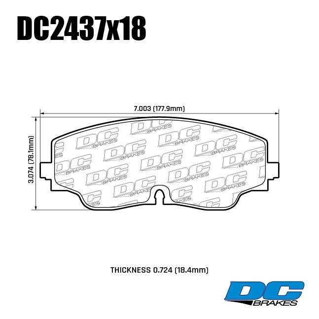 Колодки тормозные DC2437P17 DC brakes Street STR.S+, перед GOLF VIII; TIGUAN; AUDI S3 8Y; диск 357mm