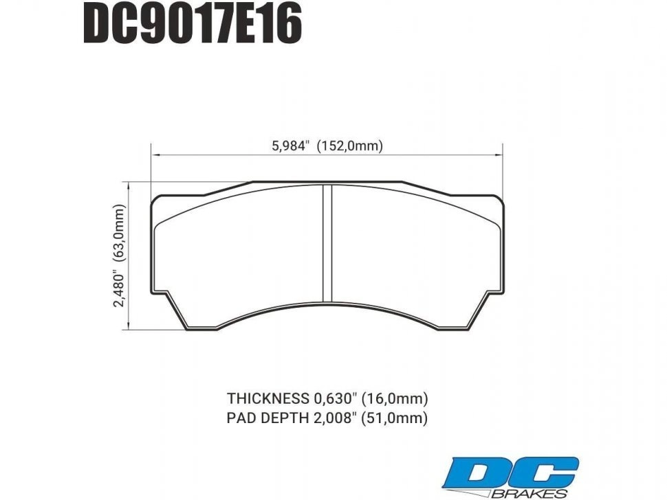 Колодки тормозные DC9017P16 DC Brakes Street STR.S+  REVO by Alcon MONO 6, Alcon Monoblock 6 CAR97