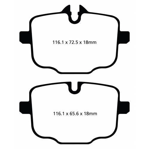 Колодки тормозные DP82089RP1 EBC RP-1 BMW задние BMW M3 G80; M4 G82; M5 F10; M6 F12; X5 G05; X7