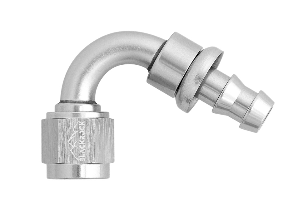 - 8 AN (8AN AN8) фитинг 120°, PUSH FIT серия BLACKROCK LAB P08-120-7Ti