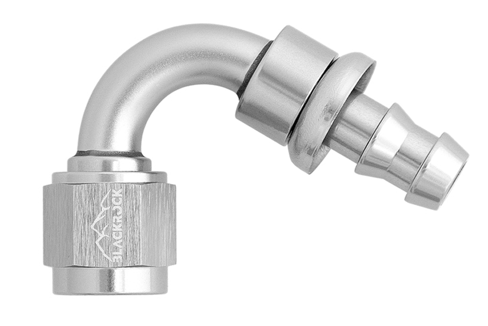 - 10 AN (10AN AN10) фитинг 120°, PUSH FIT серия BLACKROCK LAB P10-120-7Ti