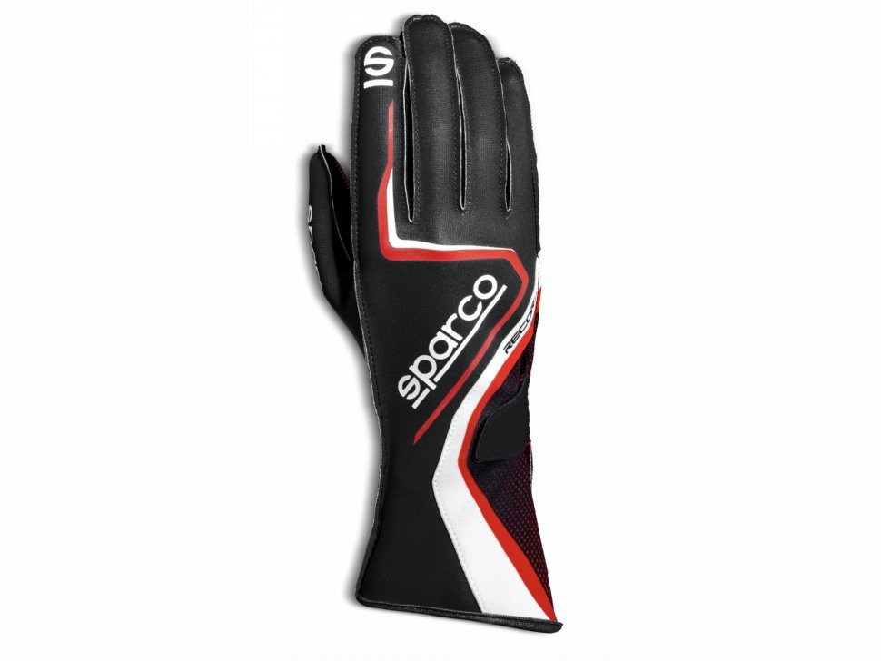 Перчатки для картинга SPARCO RECORD, черный/красный, размер 09, 00255509NRRS