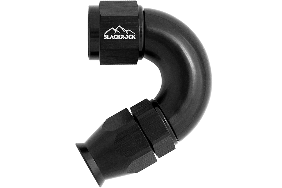 - 12 AN (12AN AN12) фитинг 150° Full Flow BLACKROCK LAB T12-150-3BK под тефлоновый шланг (600 серия)