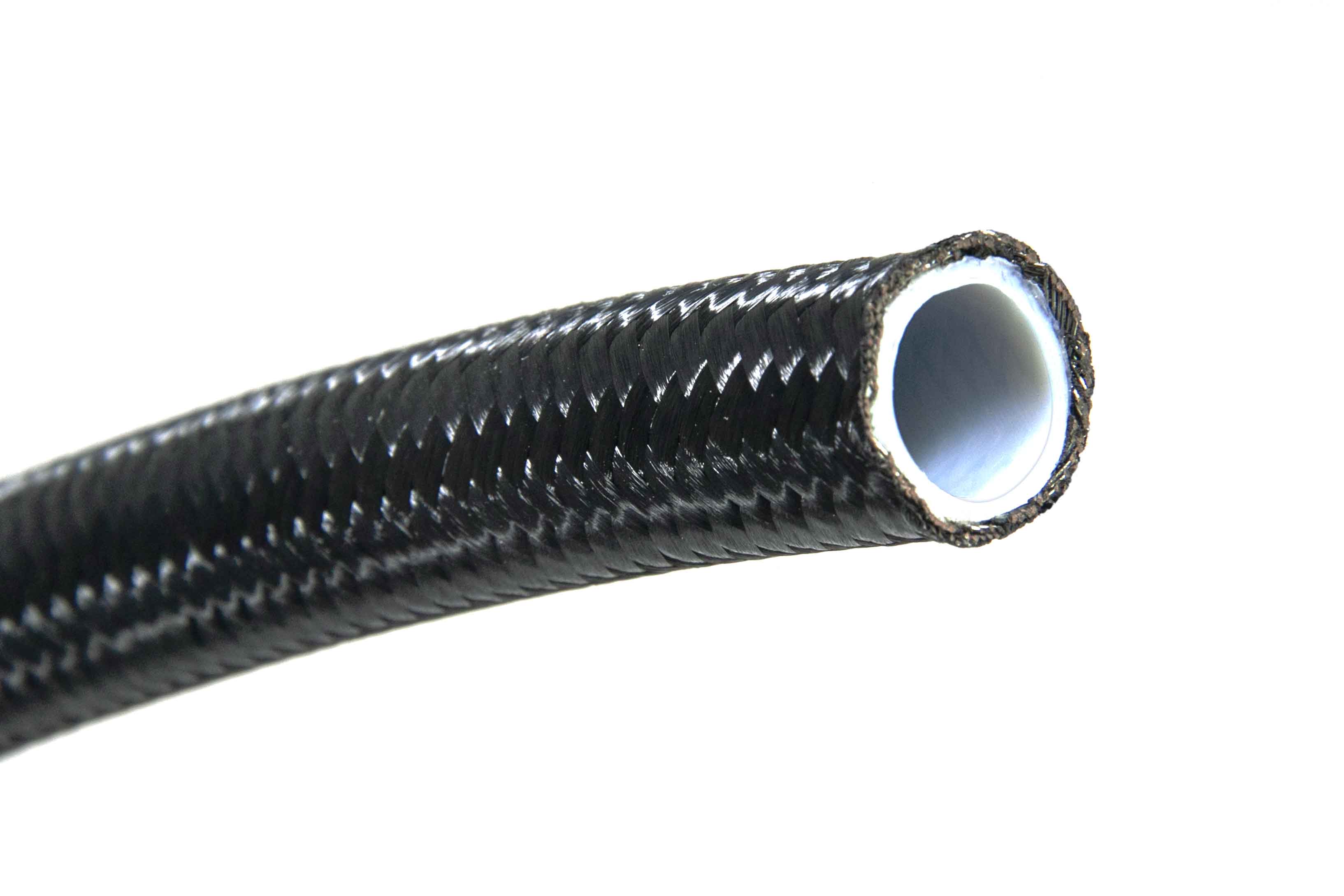 Армированный шланг AN-08/D-08, T60 серия, тефлон (PTFE), BlackRock Lab T608NYBK черный