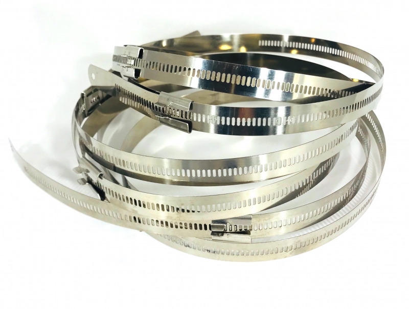 Хомуты 6 шт, усиленные для трубы до 155 мм (6,2") 12 мм*50 см, нерж. сталь Thermal Division TDCL266W