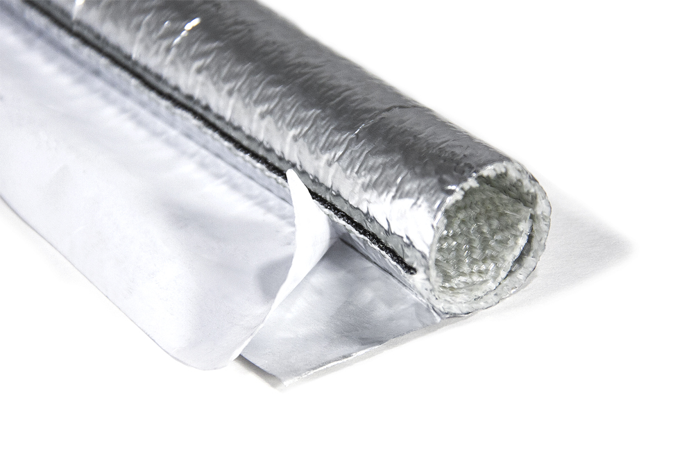 Термоизоляция шлангов и проводов 25mm, 1m, Al+Fiberglass, самоклеющаяся Thermal Division TDWH251SW