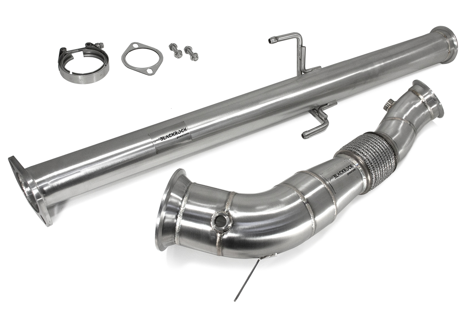 Приемная труба (даунпайп) с мидпайпом BlackRock Lab TY-DP-0016 Toyota Yaris GR