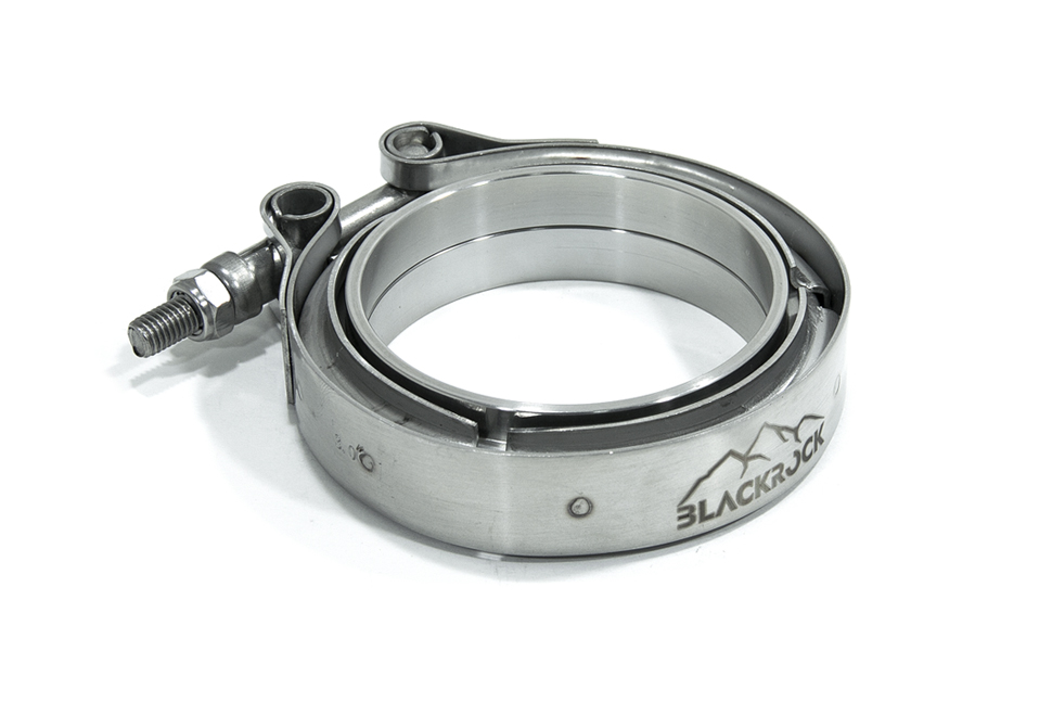 Хомут V-band 3.5" (89mm) нерж. сталь, фланцы с проточками мама-папа BlackRock Lab VB35