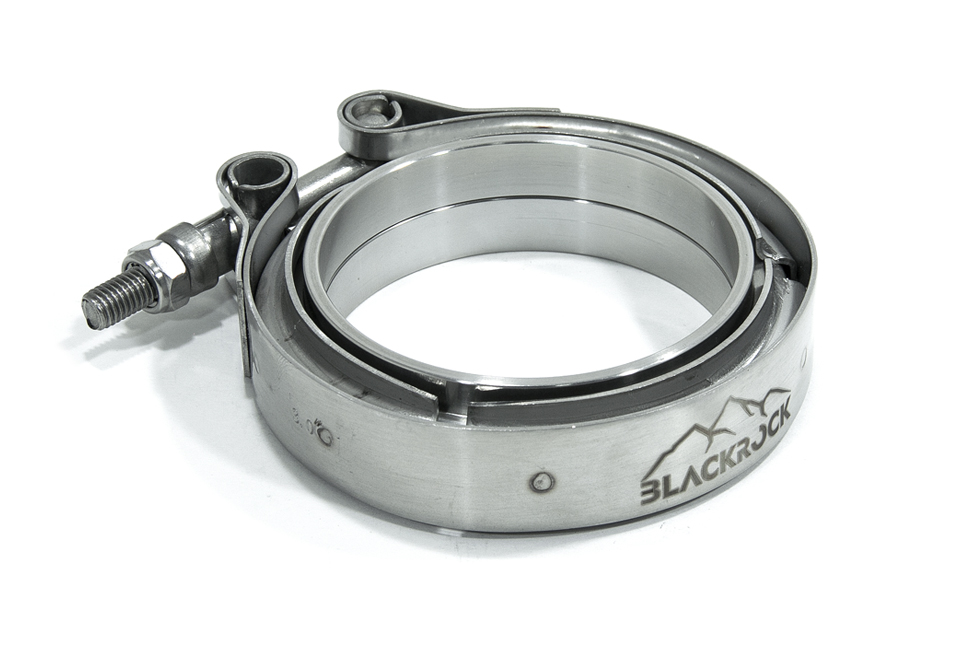 Хомут V-band 4" (102mm) нерж. сталь, фланцы с проточками мама-папа BlackRock Lab VB40