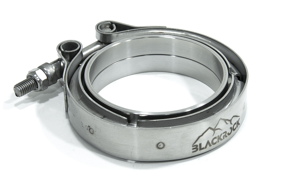Хомут V-band 5" (127mm) нерж. сталь, фланцы с проточками мама-папа BlackRock Lab VB50